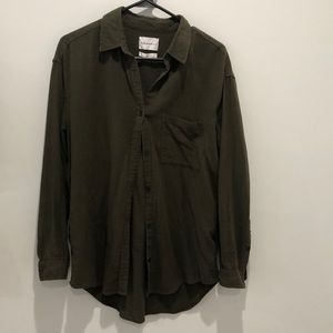 Aritzia Community linen blend button down